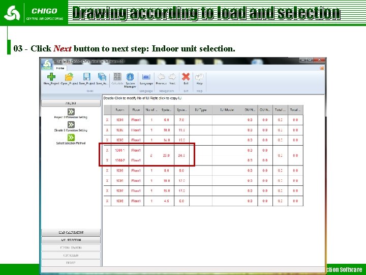Drawing according to load and selection 03 - Click Next button to next step: Drawing according to load and selection 03 - Click Next button to next step: