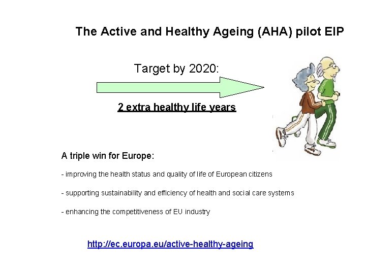 The Active and Healthy Ageing (AHA) pilot EIP Target by 2020: 2 extra healthy