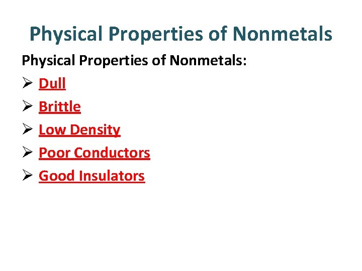 The Periodic Table of Elements Metals Nonmetals Metalloids