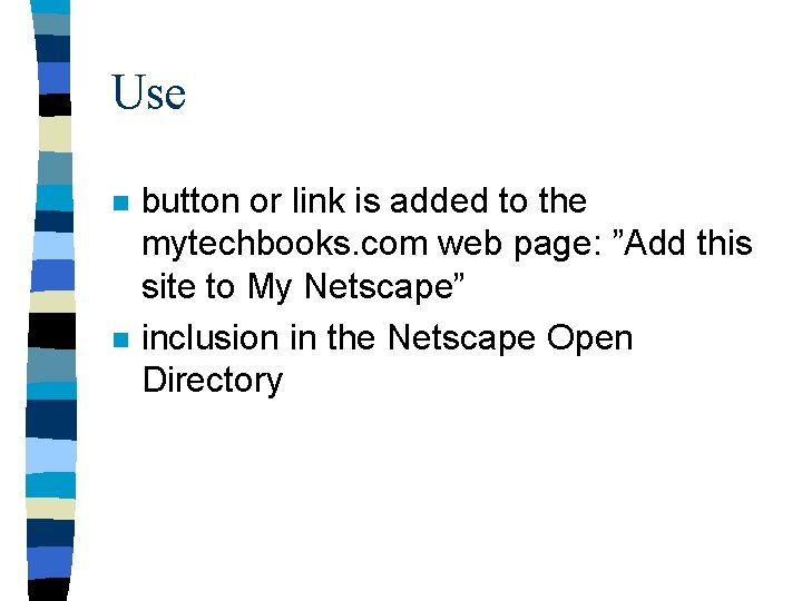 Use n n button or link is added to the mytechbooks. com web page: