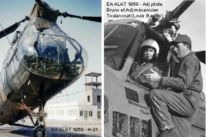 EA ALAT 1958 - Adj pilote Bruno et Adj mécanicien Toulancoat (Louis Barrois) EA