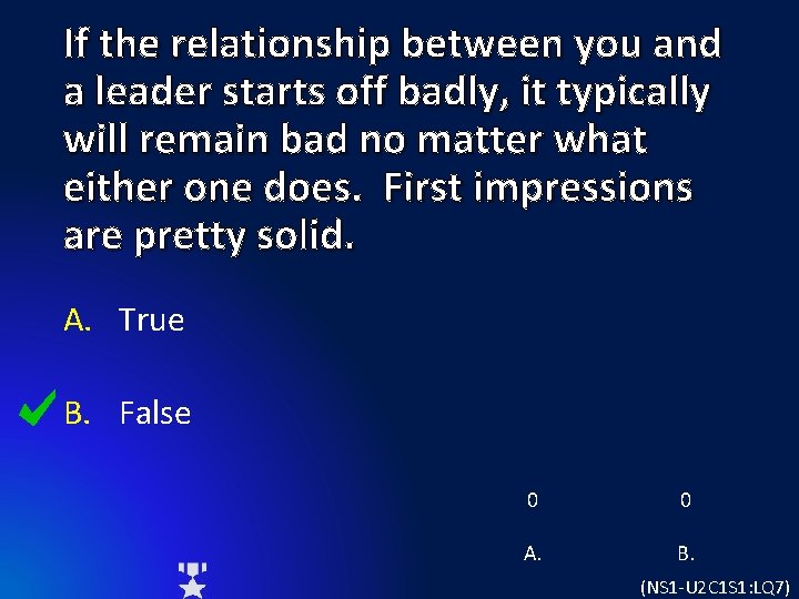 If the relationship between you and a leader starts off badly, it typically will