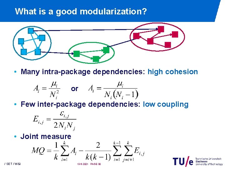 What is a good modularization? • Many intra-package dependencies: high cohesion or • Few What is a good modularization? • Many intra-package dependencies: high cohesion or • Few