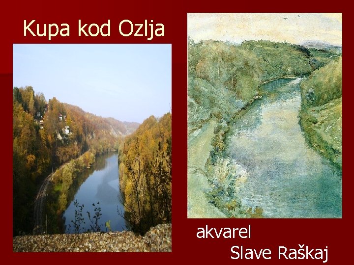 Kupa kod Ozlja akvarel Slave Raškaj 