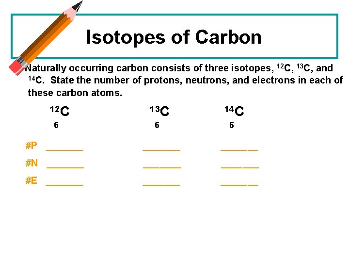 Isotopes of Carbon Naturally occurring carbon consists of three isotopes, 12 C, 13 C,