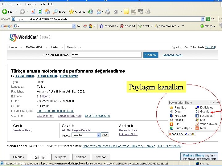 Paylaşım kanalları BBY 220 SLAYT 16 