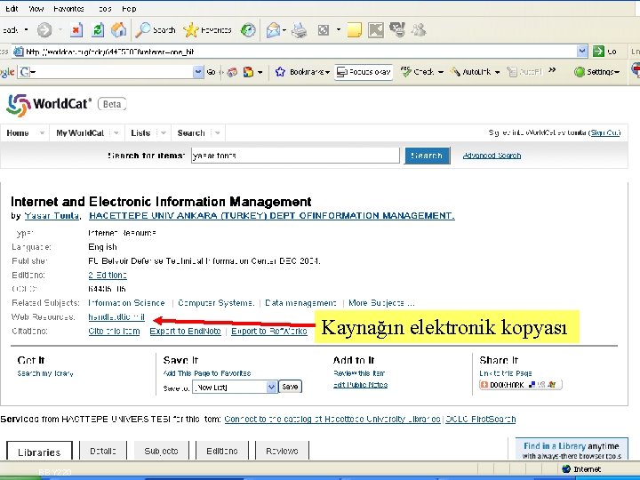 Kaynağın elektronik kopyası BBY 220 SLAYT 28 