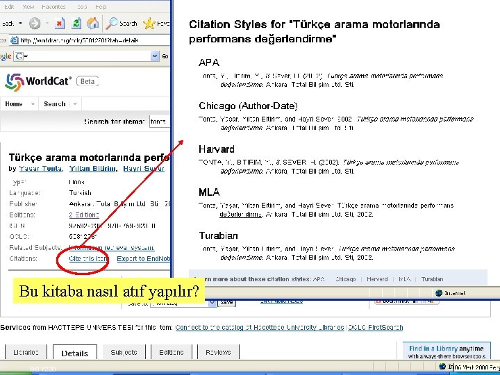 Bu kitaba nasıl atıf yapılır? BBY 220 SLAYT 7 