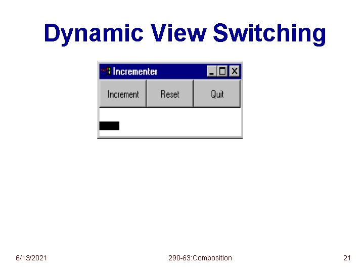 Dynamic View Switching 6/13/2021 290 -63: Composition 21 