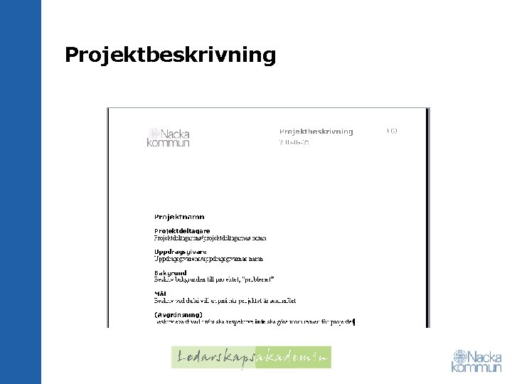 Projektbeskrivning 