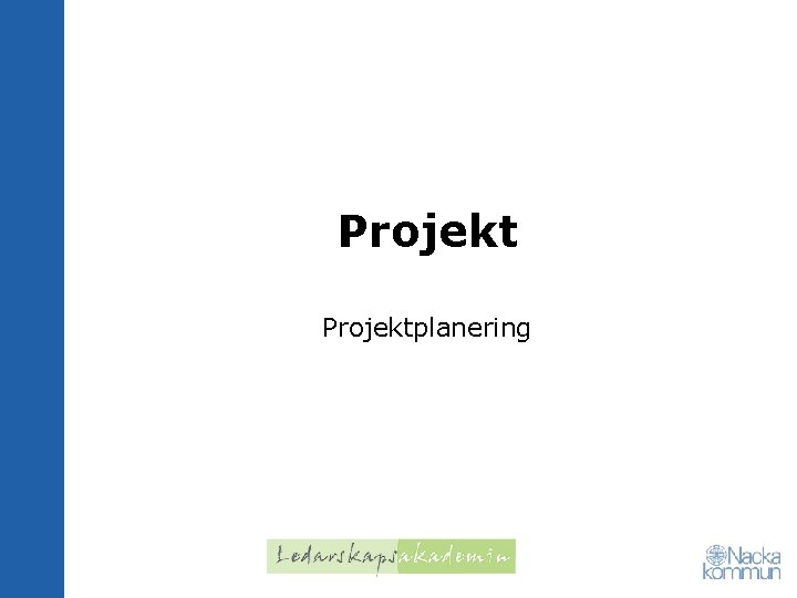 Projektplanering 