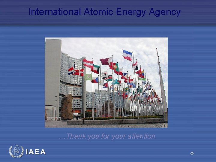 International Atomic Energy Agency …Thank you for your attention IAEA 59 