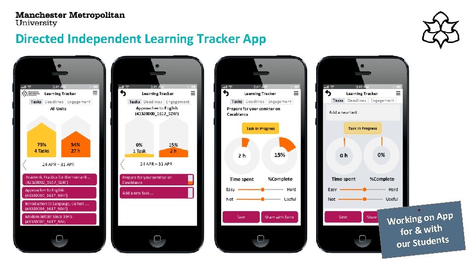 Directed Independent Learning Tracker App Working on for & with s our Student 