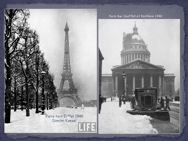 Paris Rue Soufflot et Panthéon 1948 Paris tour Eiffel 1948 Dimitri Kessel 