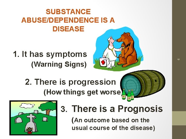 1. It has symptoms (Warning Signs) 2. There is progression (How things get worse)