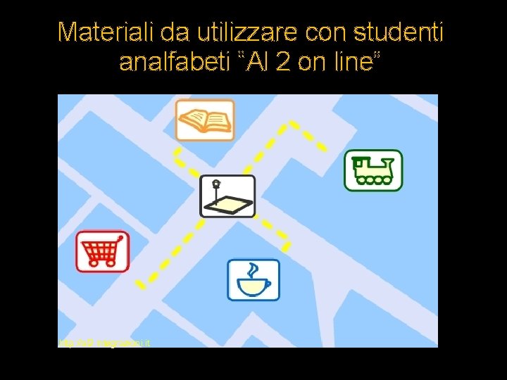Materiali da utilizzare con studenti analfabeti “Al 2 on line” http: //al 2. integrazioni.