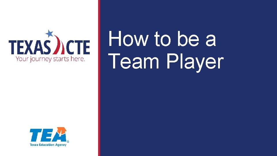 How to be a Team Player 