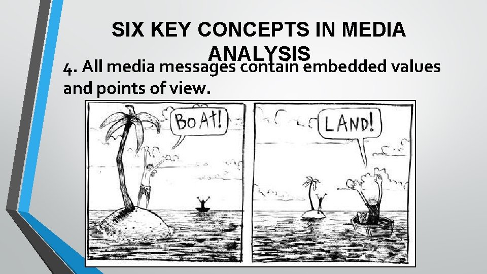 SIX KEY CONCEPTS IN MEDIA ANALYSIS 4. All media messages contain embedded values and