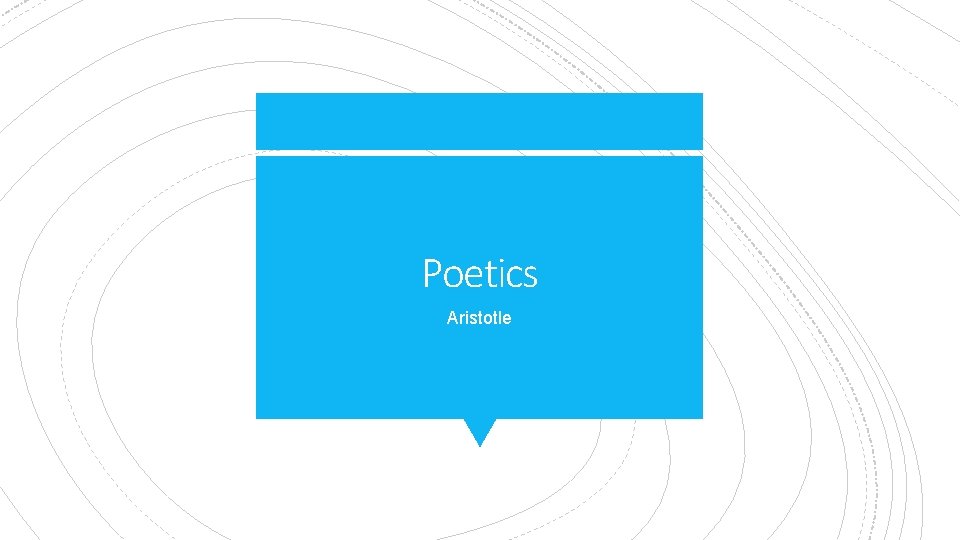 Poetics Aristotle 
