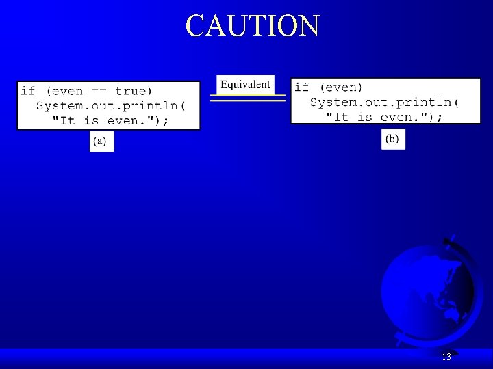 CAUTION 13 CAUTION 13