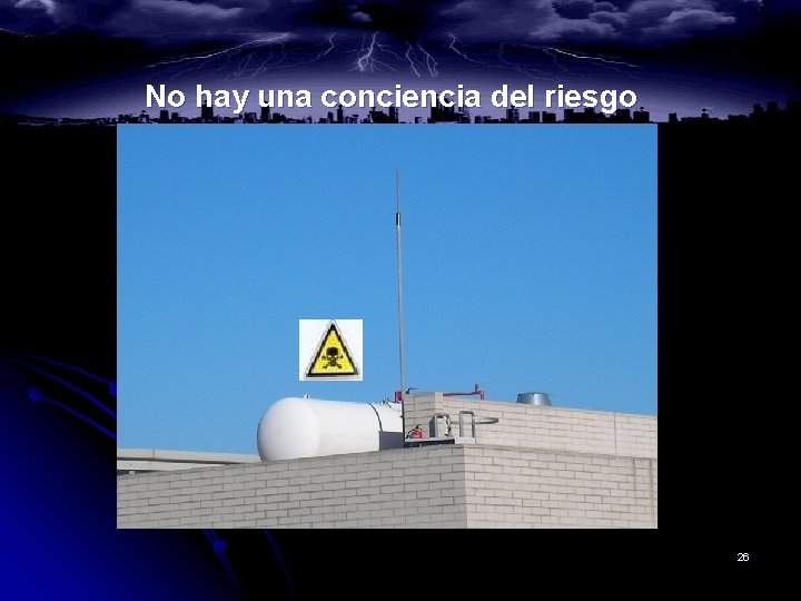 No hay una conciencia del riesgo 26 No hay una conciencia del riesgo 26