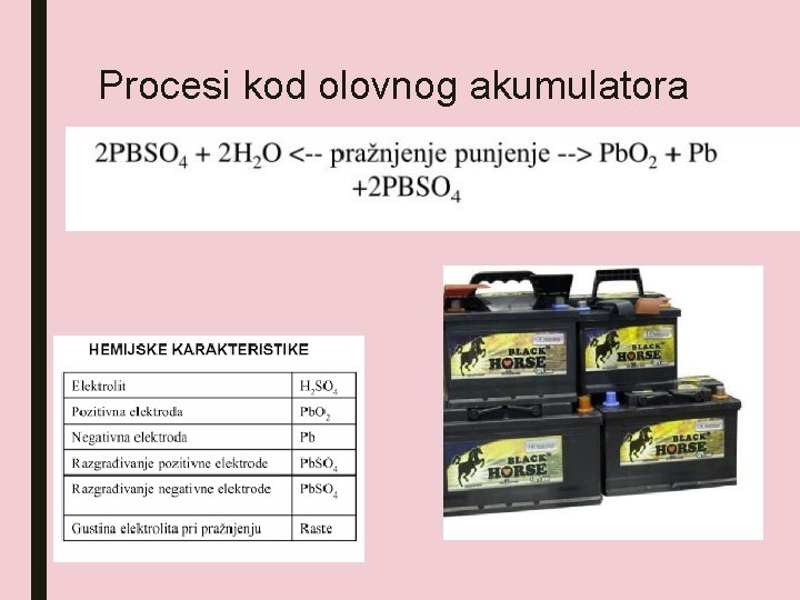 Procesi kod olovnog akumulatora 