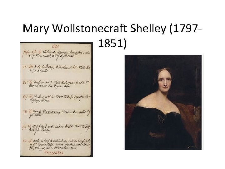 Mary Wollstonecraft Shelley (17971851) 