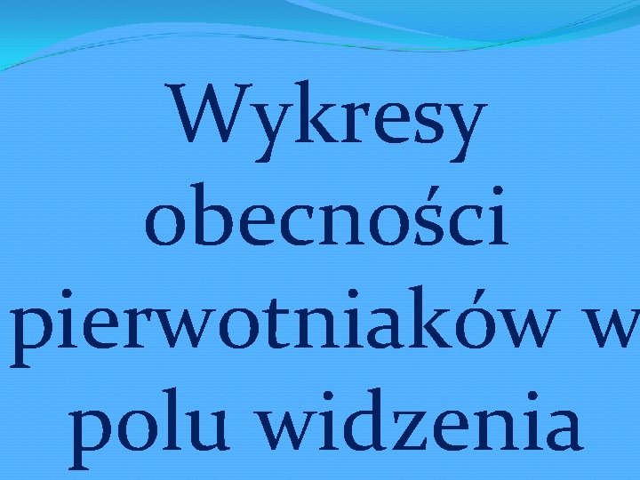 Wykresy obecności pierwotniaków w polu widzenia 