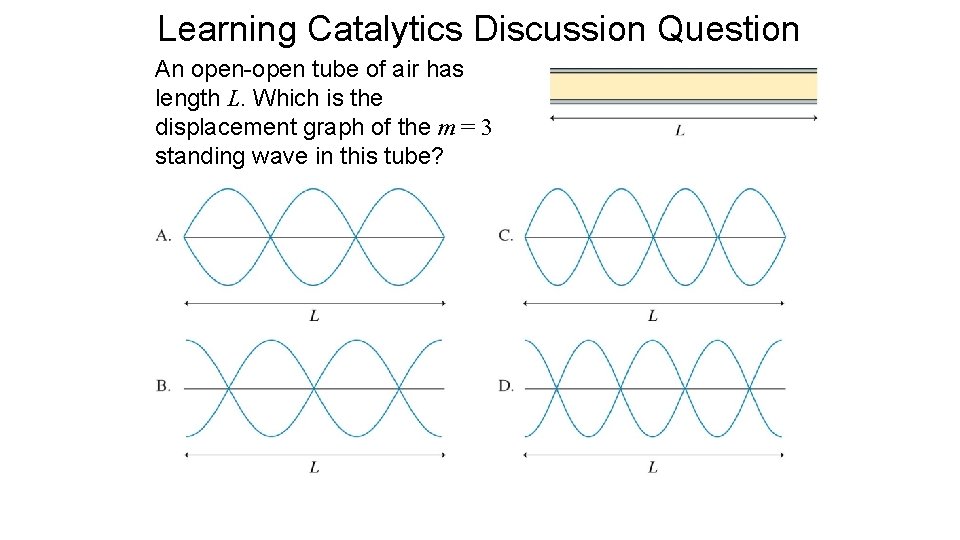 Quick. Check 21. 6 Learning Catalytics Discussion Question An open-open tube of air has