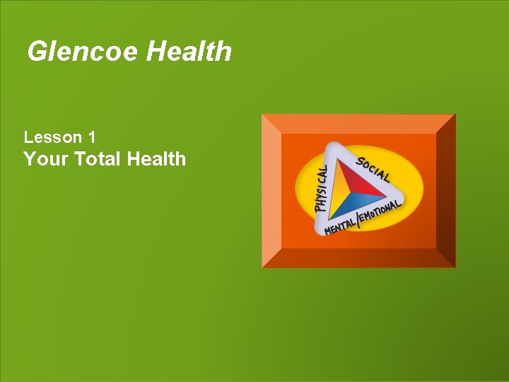 Glencoe Health Lesson 1 Your Total Health 