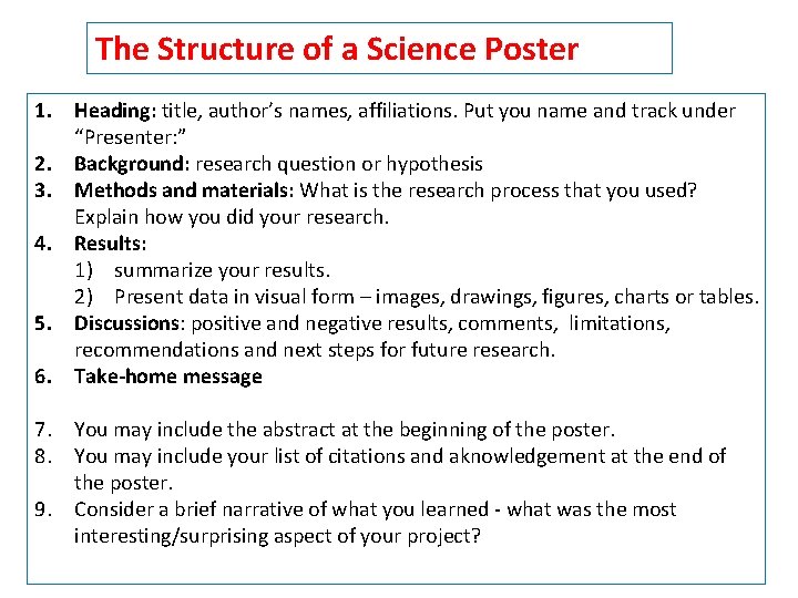 Structure Function Science Poster About Science Poster 1 There are three parts