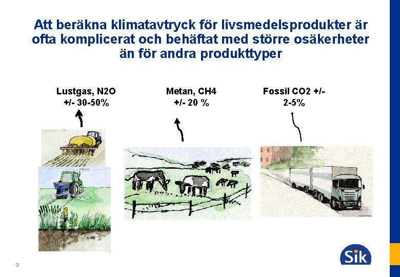 Att beräkna klimatavtryck för livsmedelsprodukter är ofta komplicerat och behäftat med större osäkerheter än