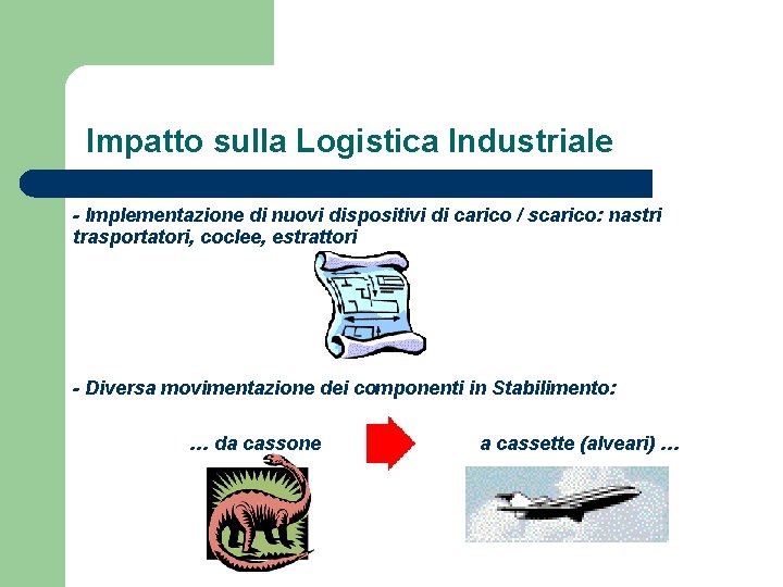Impatto sulla Logistica Industriale - Implementazione di nuovi dispositivi di carico / scarico: nastri