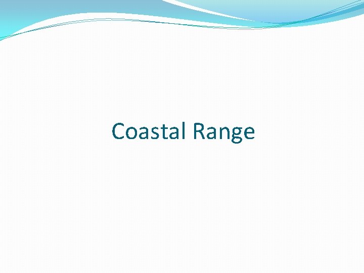 Coastal Range 