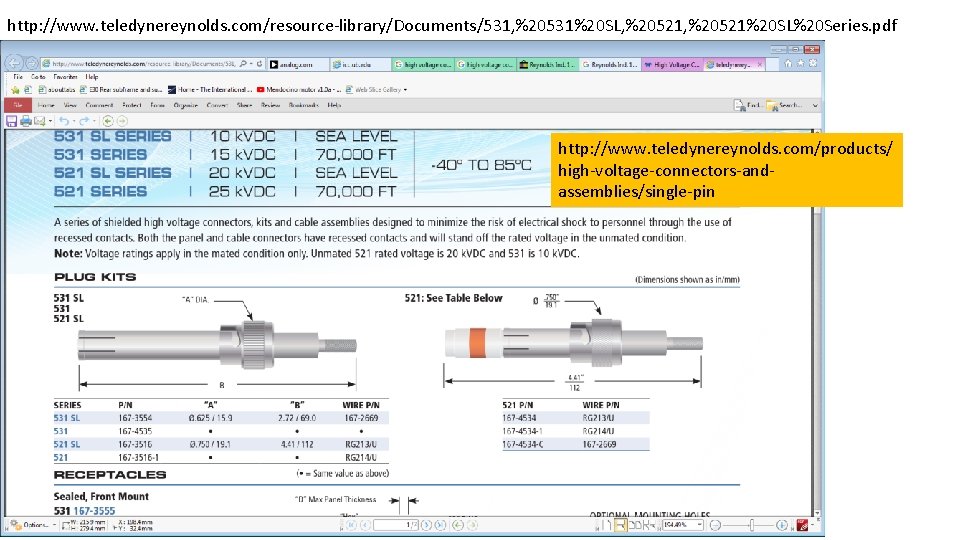 http: //www. teledynereynolds. com/resource-library/Documents/531, %20531%20 SL, %20521%20 SL%20 Series. pdf http: //www. teledynereynolds. com/products/