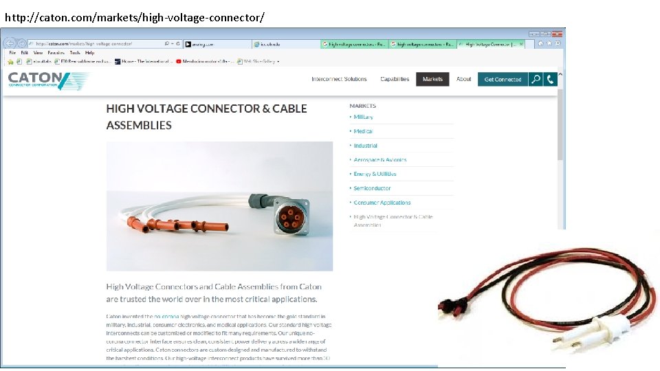 http: //caton. com/markets/high-voltage-connector/ 