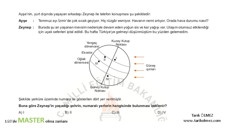 LGS’de MASTER olma zamanı Tarık ÖLMEZ www. tarikolmez. com 