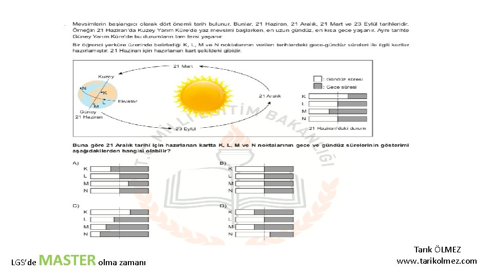 LGS’de MASTER olma zamanı Tarık ÖLMEZ www. tarikolmez. com 