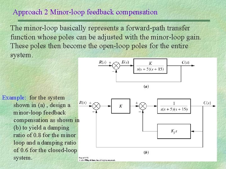 Approach 2 Minor-loop feedback compensation The minor-loop basically represents a forward-path transfer function whose