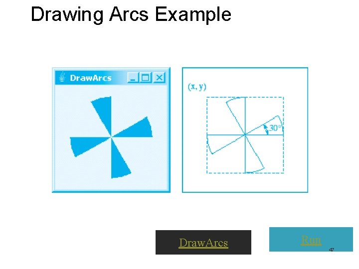 Drawing Arcs Example Draw. Arcs Run 47 Drawing Arcs Example Draw. Arcs Run 47