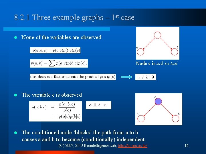 8. 2. 1 Three example graphs – 1 st case l None of the