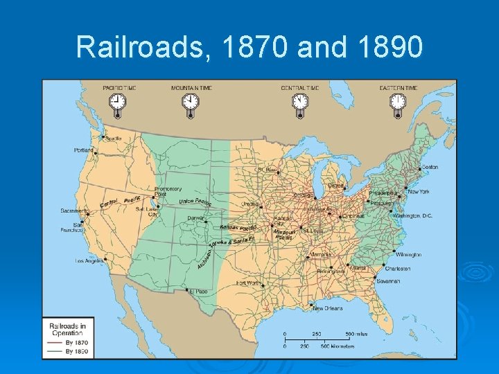 Railroads, 1870 and 1890 