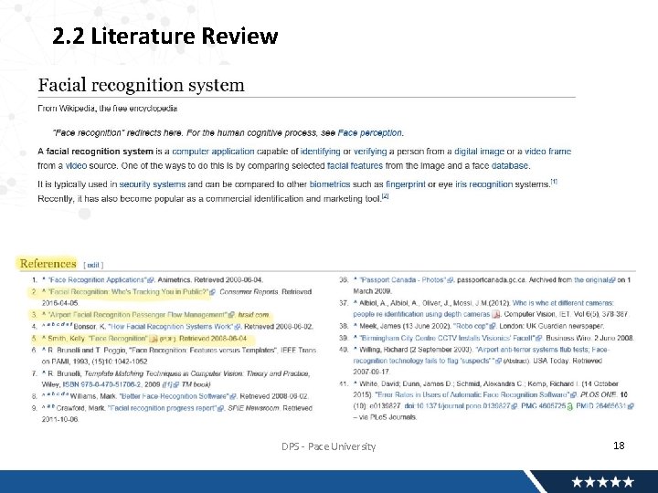 2. 2 Literature Review DPS - Pace University 18 