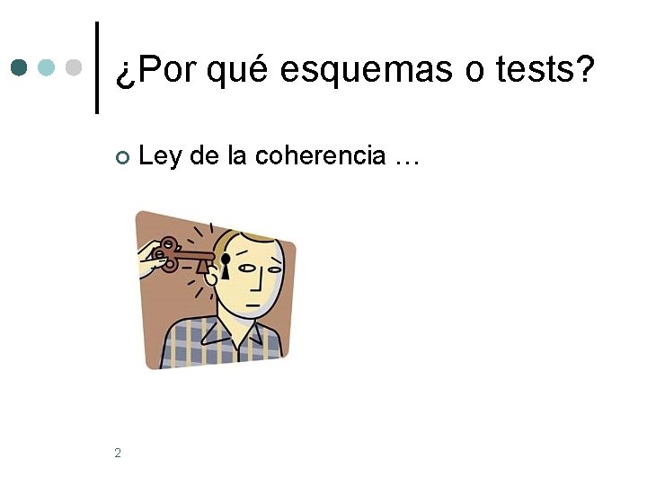 ¿Por qué esquemas o tests? ¢ 2 Ley de la coherencia … 