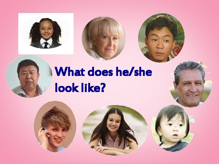 What does he/she look like? 