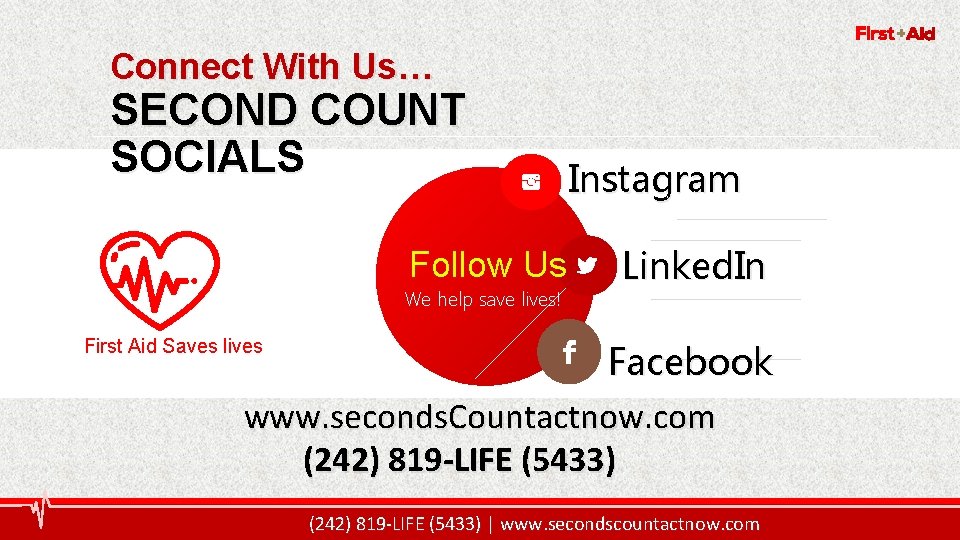 18 Connect With Us… SECOND COUNT SOCIALS Instagram A wonderful serenity has taken. Follow