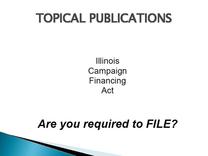 TOPICAL PUBLICATIONS 