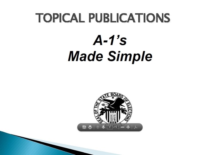 TOPICAL PUBLICATIONS 