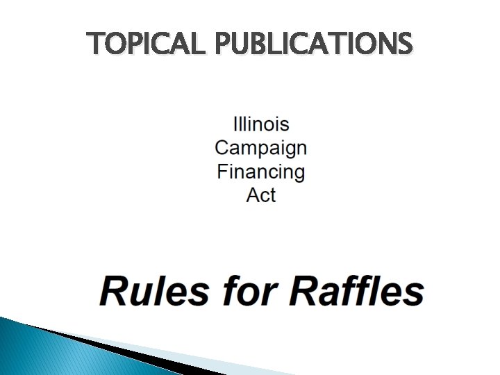 TOPICAL PUBLICATIONS 