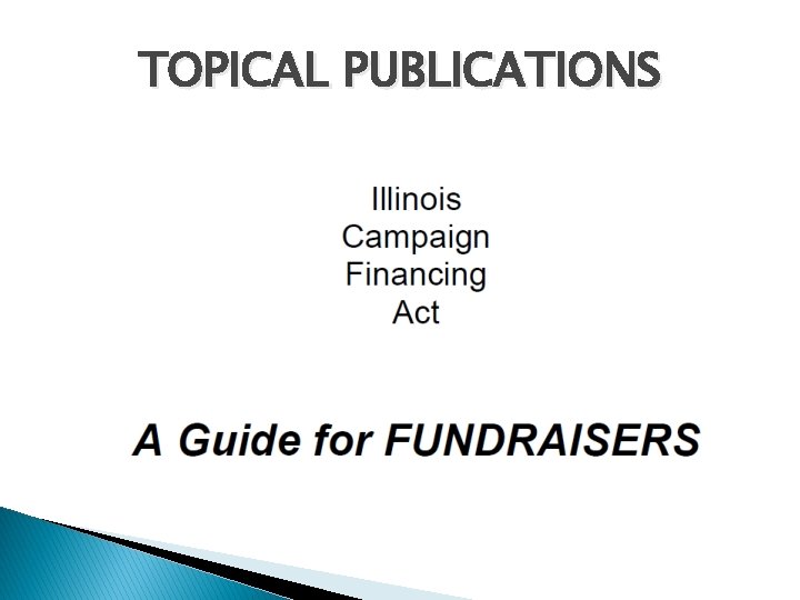 TOPICAL PUBLICATIONS 